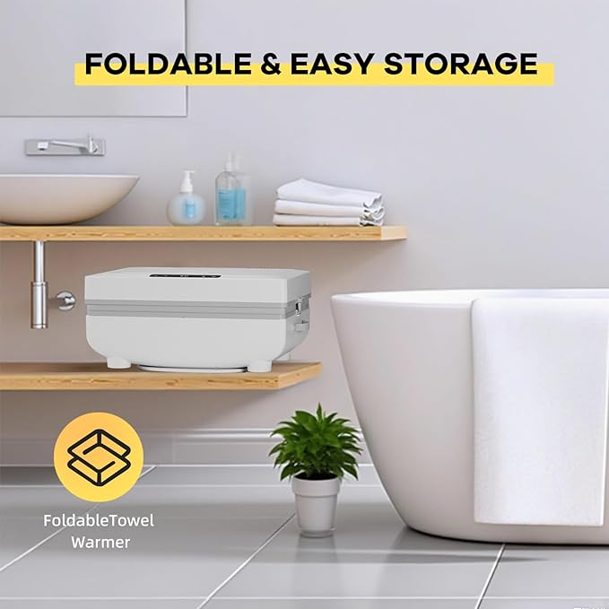 Senfot Towel Warmer Bucket, 35 L Towel Dryer Heater Blanket Warmer with Heating & Drying Modes, Led Display, Timer & Auto Shut Off, Compact for Bathrooms, Spas, Apartments