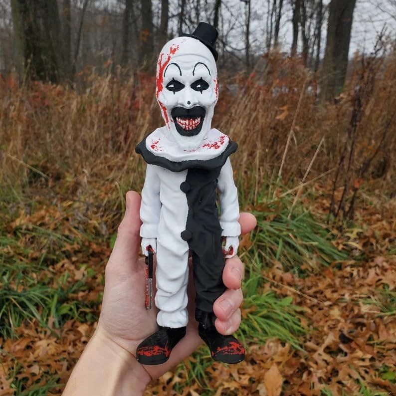 Horror Movie Garden Gnomes Halloween Decoration Outdoor Statue Clown Action Figurines Collectible Scary Creepy Garden Home Lawn Shelf Table Decor