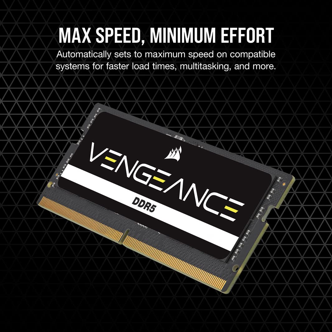 Corsair Vengeance Sodimm Ddr5 Ram 48Gb (2X24Gb) 4800Mhz Cl40 Intel Xmp Icue Compatible Computer Memory - Black (Cmsx48Gx5M2A4800