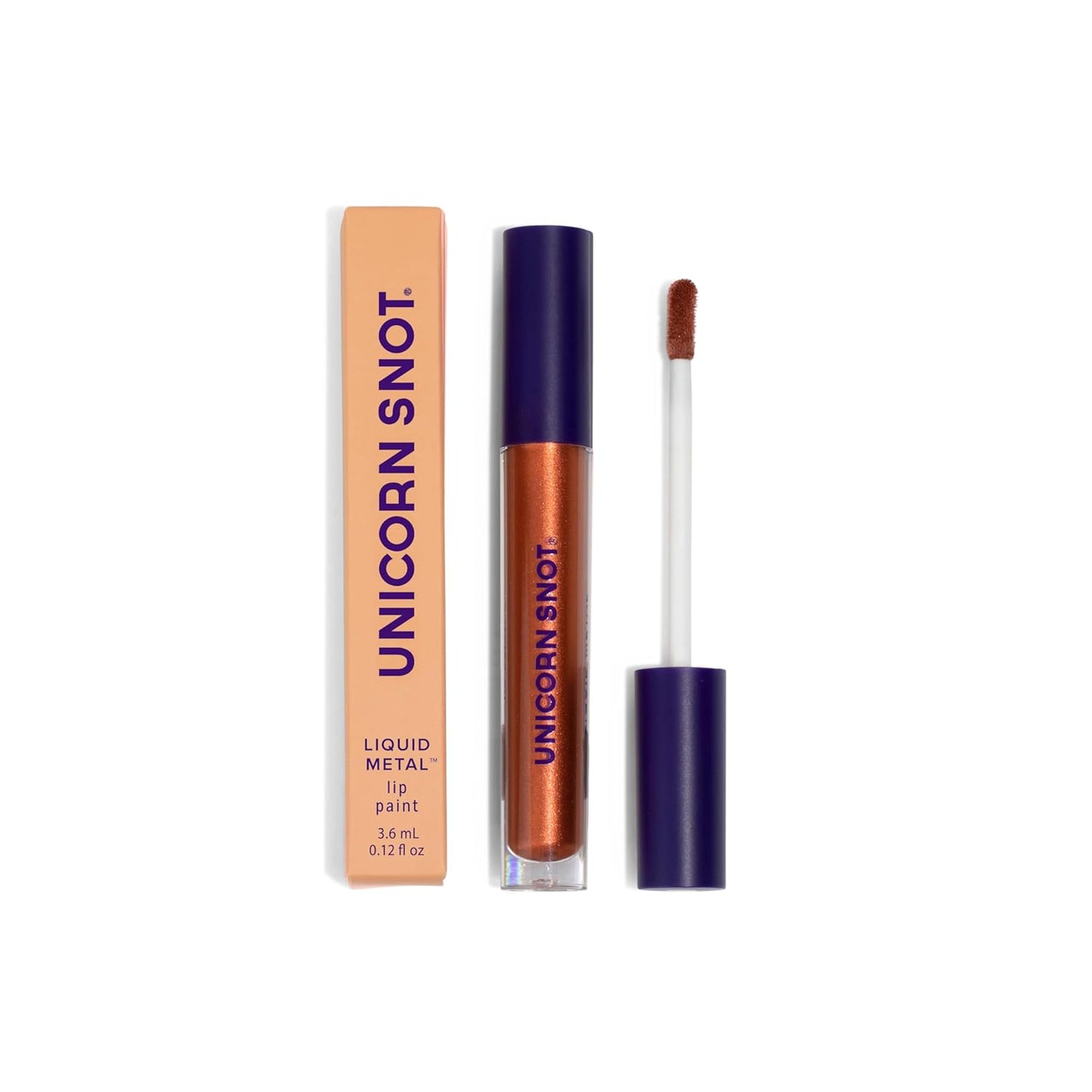 UNICORN SNOT Liquid Metal Lip Paint | Intense Pigment, Non-drying, Metallic Lip Color for Halloween Costume & Anime Cosplay | Gluten Free, Vegan & Cruelty-free Lip Makeup - RUST (Bright Copper)