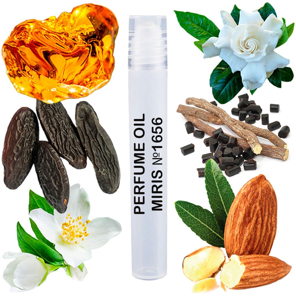 MIRIS No. 1656, Inspired by Jasmin Noir 2008, Long-Lasting Perfume Oil for Women Roll-On, Rollerball 0.34 Fl Oz / 10 ml
