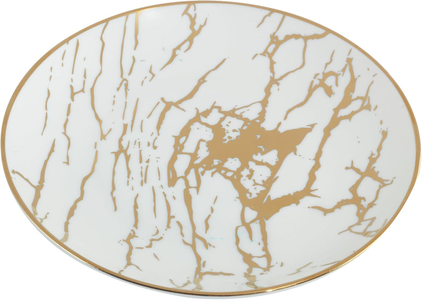 Certified International Matrix Gold Plated 6" Luncheon/Canape Plates, Set of 6 Assorted Designs