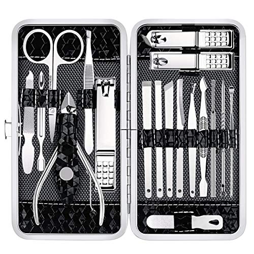 Nail Clippers Set Fingernail and Toenail Clipper Cutters Men's Accessories,Manicure Pedicure Kit Professional Grooming Kit...