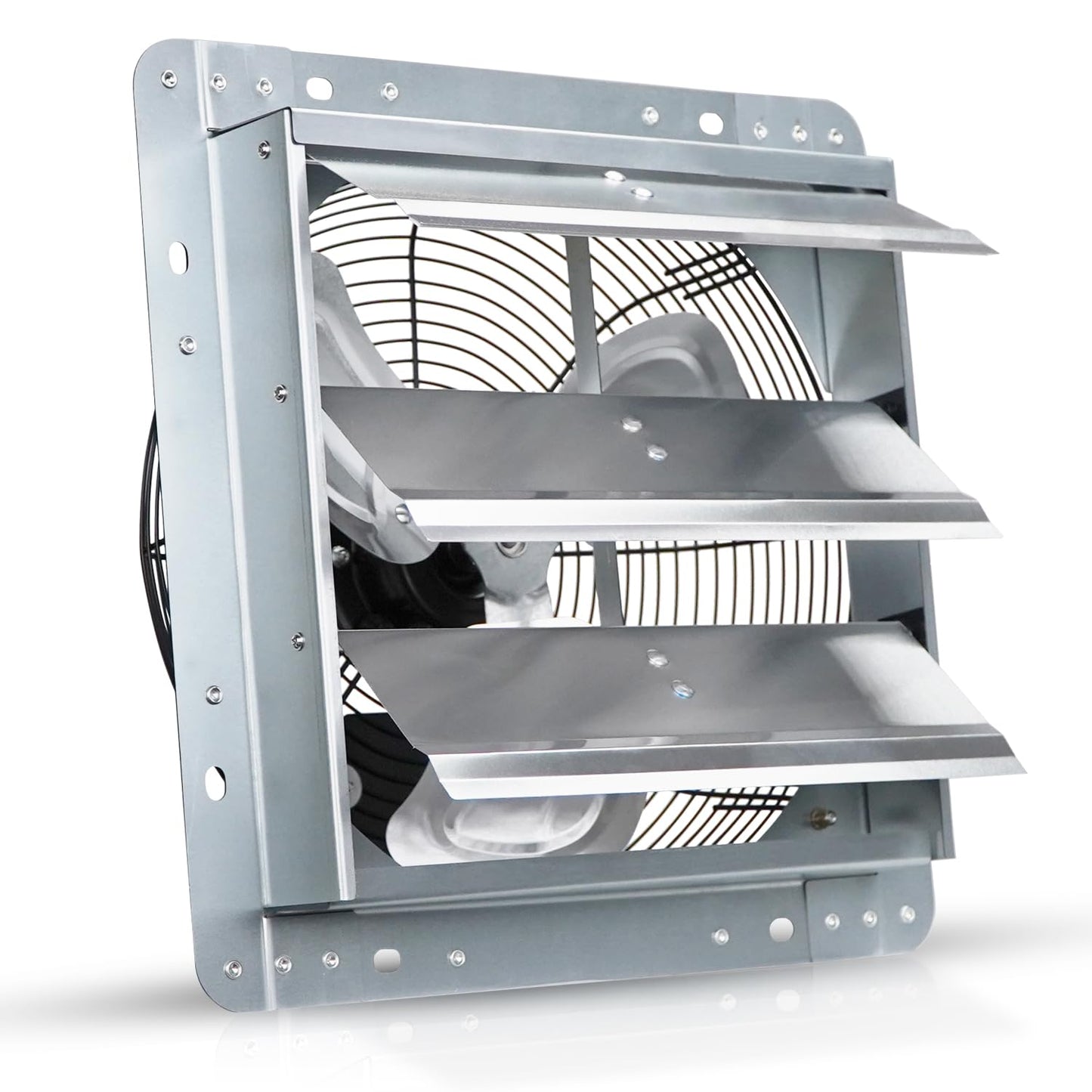 Ventisol 12 Inch Wall Mounted Shutter Exhaust Fan, Aluminum Blades, 1800Cfm, Automatic High Speed Household Ventilation Fan For