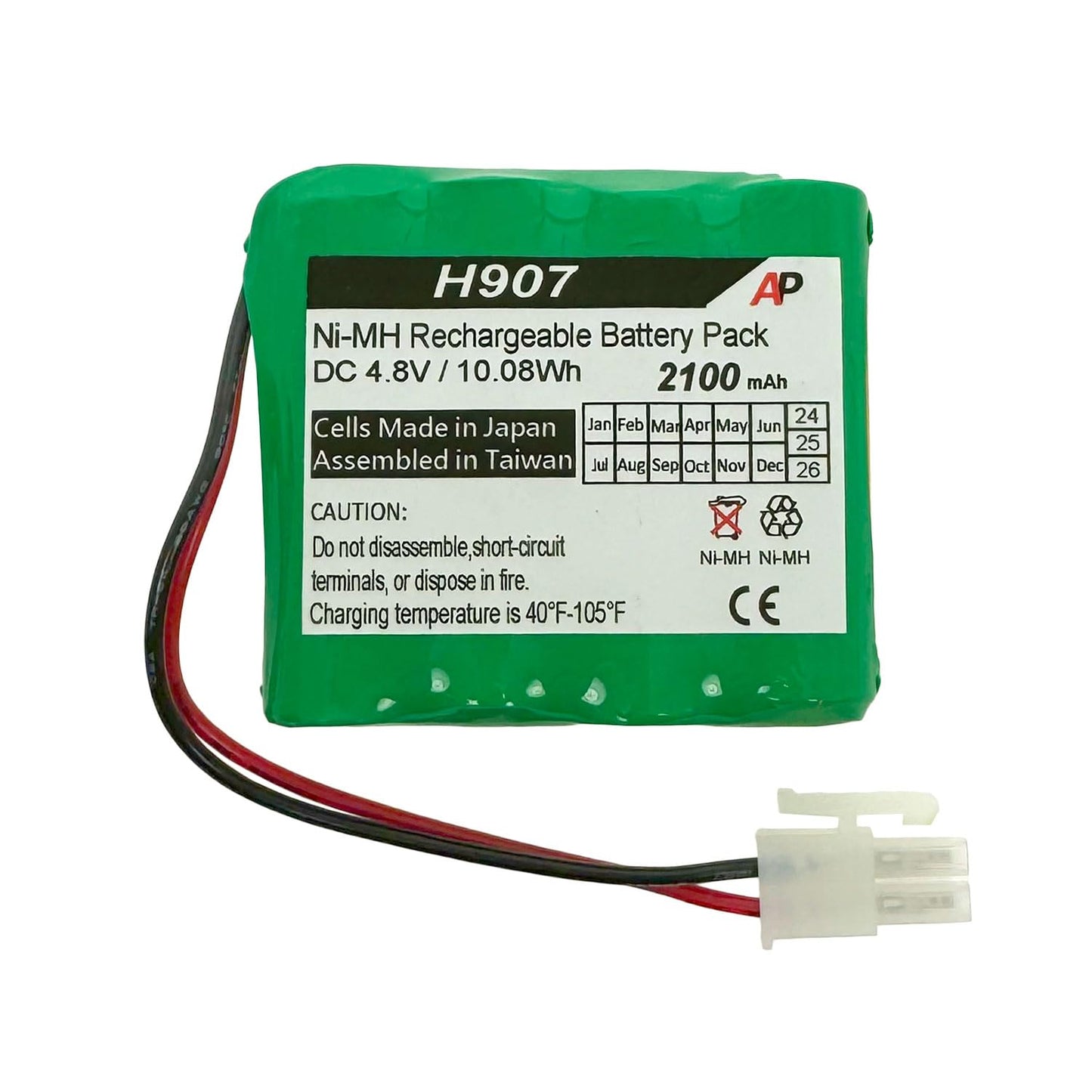 Replacement Battery for Omron HEM907 & HEM-907XL Blood Pressure Monitor | Replaces Battery Number 48H907N & HEM-907-PBAT0450