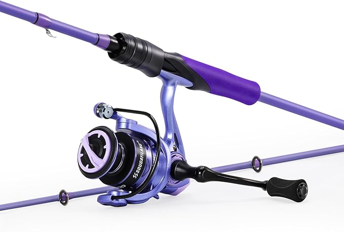 Sougayilang Voidflare Low Profile Baitcast Reel and Fishing Rod Combo,IM6 Graphite 2Pc Blanks, Stainless Steel Guides with...