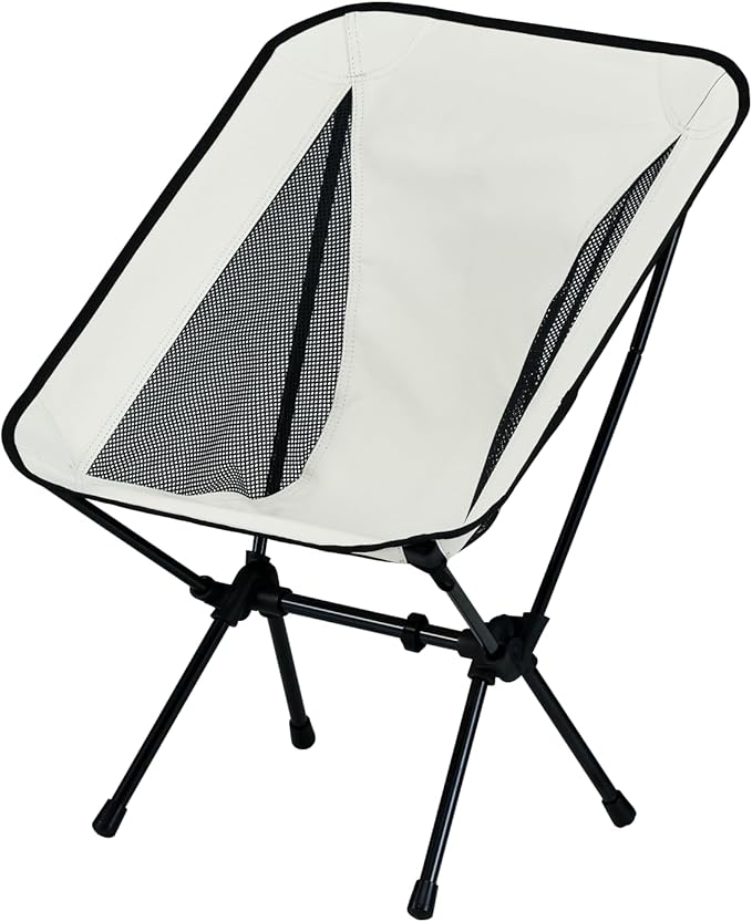 Lightweight Portable Essential Folding Camping Chair,Sturdy with X-Frame,120kg Capacity,Foldable with Carry Bag,Quick Setu...