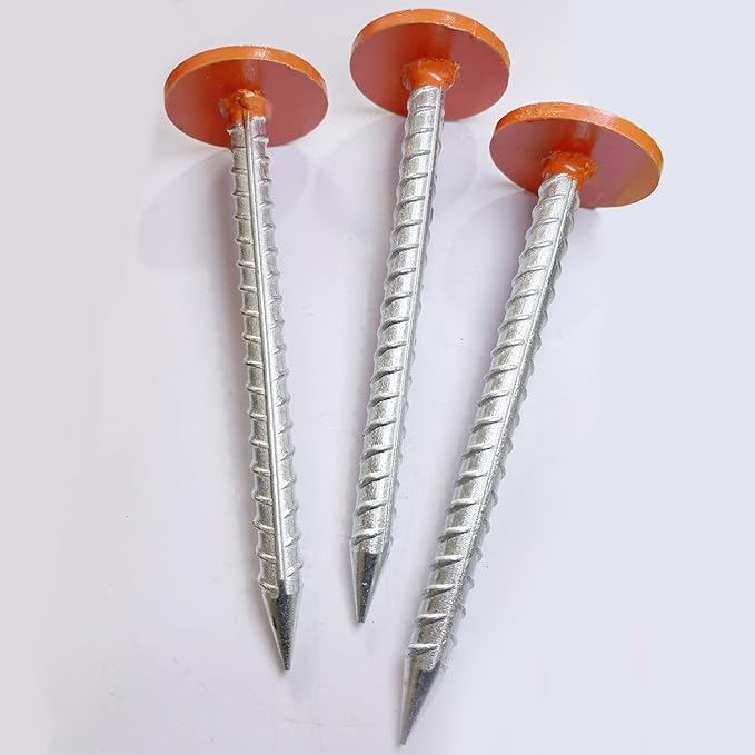 WANSRUYI Rebar Survey Marker Stakes, 12 Inch Long - 1.35 LB Heavy Duty, Hi-Vis Orange (8 Pack)