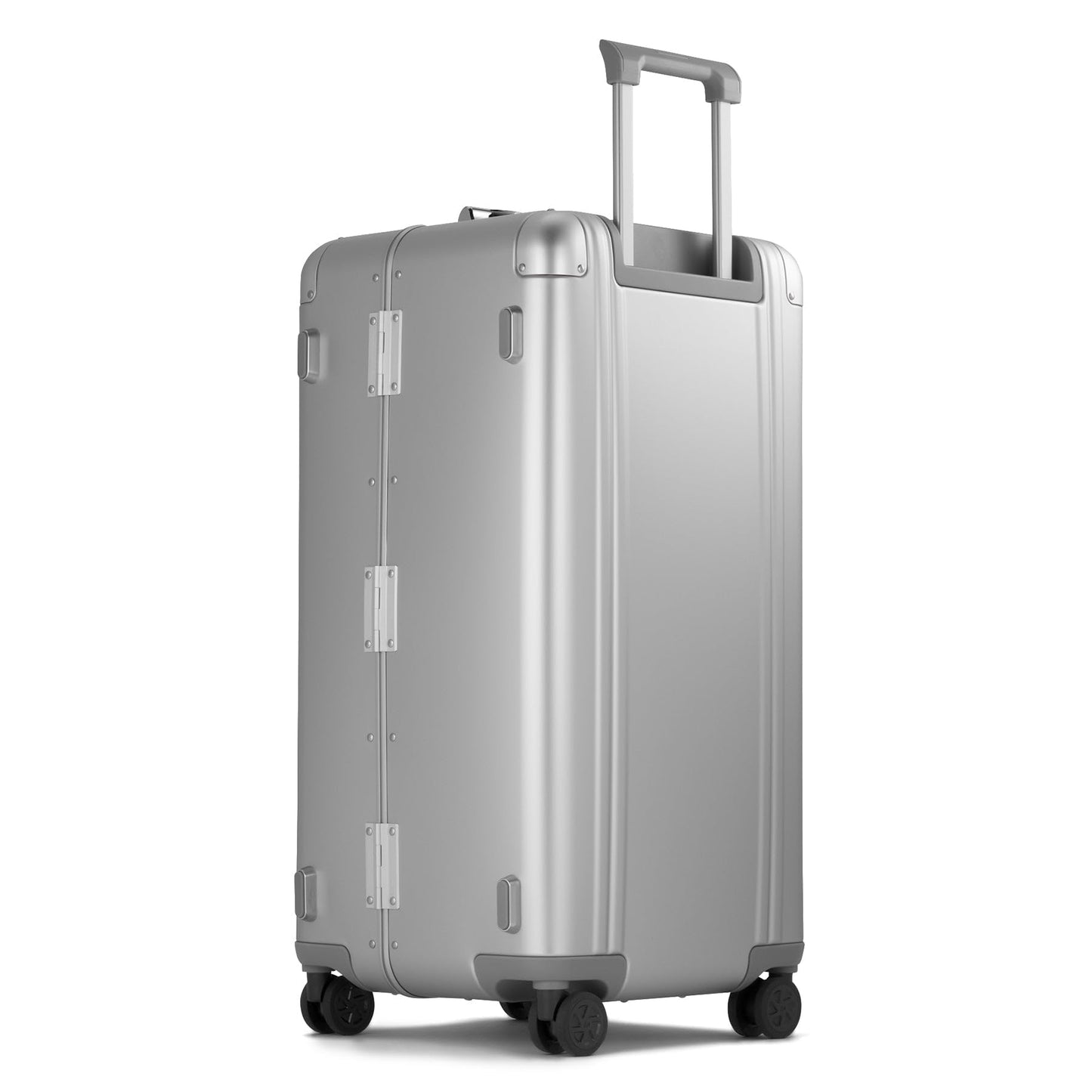 ZERO Halliburton Classic Aluminum 3.0 - Portable Trunk 99L – Large Aluminum Checked Luggage with Wheels, TSA Lock, and Spacious Interior for Long Trips SILVER