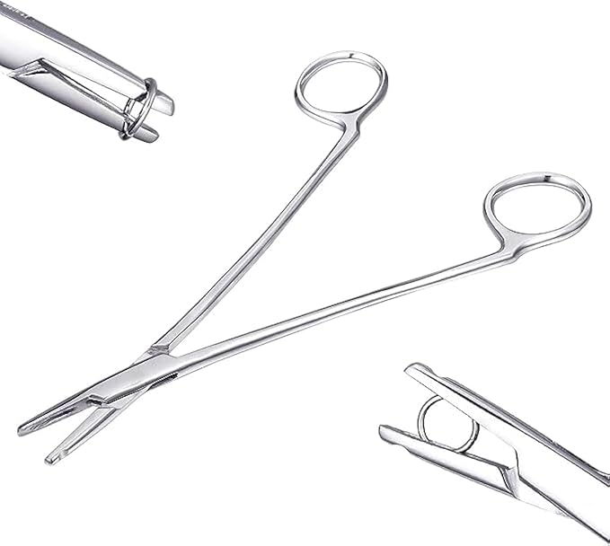DJCIW 7" Ring Opening and Closing Pliers, 2 in 1 Rings Pliers Tool for Piercing Jewelry CBRs Opening Captive Bead Segment Rings Small Stubborn Hoops Nose Rings Clicker Rings