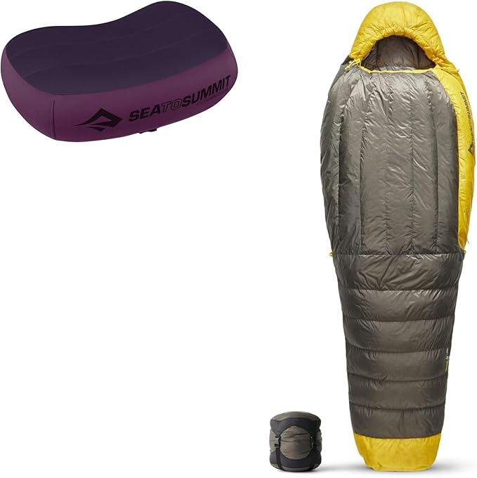 Sea to Summit Sleep System: Aeros Premium Pillow and Spark Down Sleeping Bag