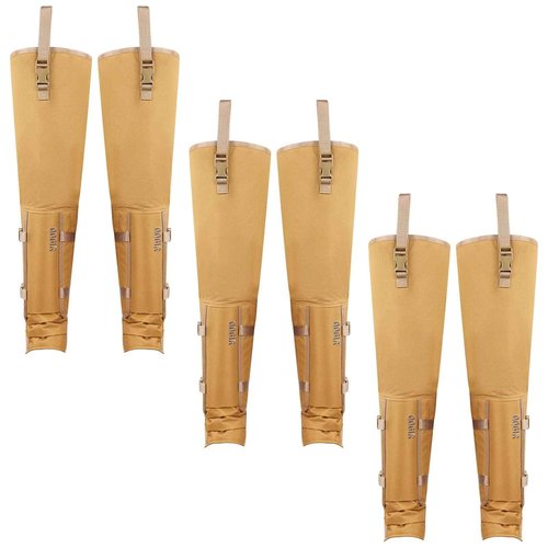 QOGIR Snake Chaps 3 Pack, Snake Guard Gaiters for Briar-Proof Upland Hunting Chap, Waterproof Brush Protector Chaps, Hunting Gaiters with Full Protection for Legs from Snake Bites & Thorns (Camo)