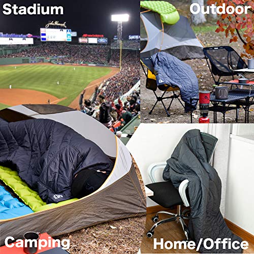 iClimb 1 3M Thinsulate Insulation Warm Blanket and 1 Anti-Sinking Large Feet Chair Bundle, Ultralight Compact for Solo Adu...