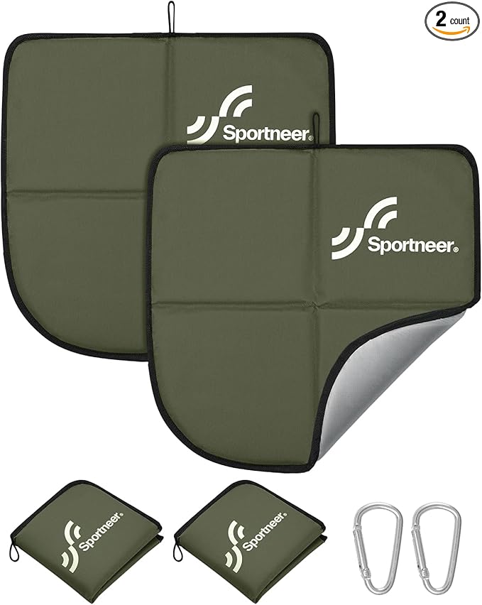 Sportneer Sitting Pad, Lightweight Waterproof Folding Seat Pad for Backpacking, 15.75'' x 15.75'' Portable Camping Seat Mat for Hiking, Picnics & Outdoor Use