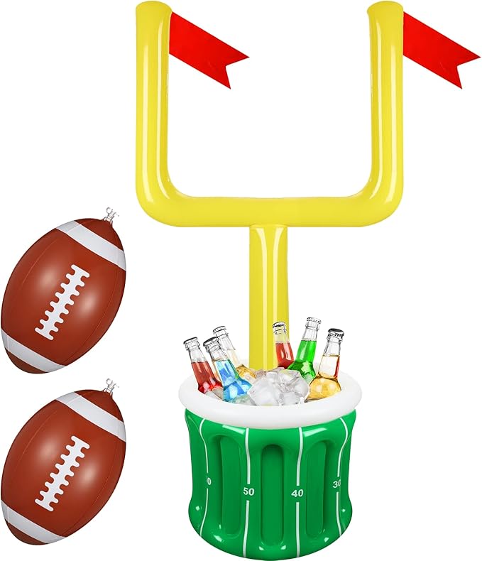 Zhanmai Large Football Inflatable Drink Cooler Inflatable Serving Bar Food Container Drink Holder for football Party Suppl...