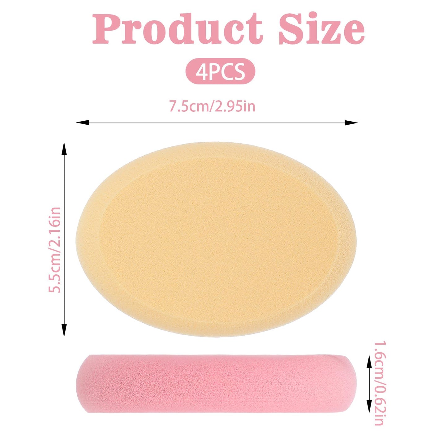 4 Pack Oval Puff Air Cushion Puff Oval Makeup Sponges for Foundation Sponge Professional Make Up Sponges Beauty Egg, Dry and Wet