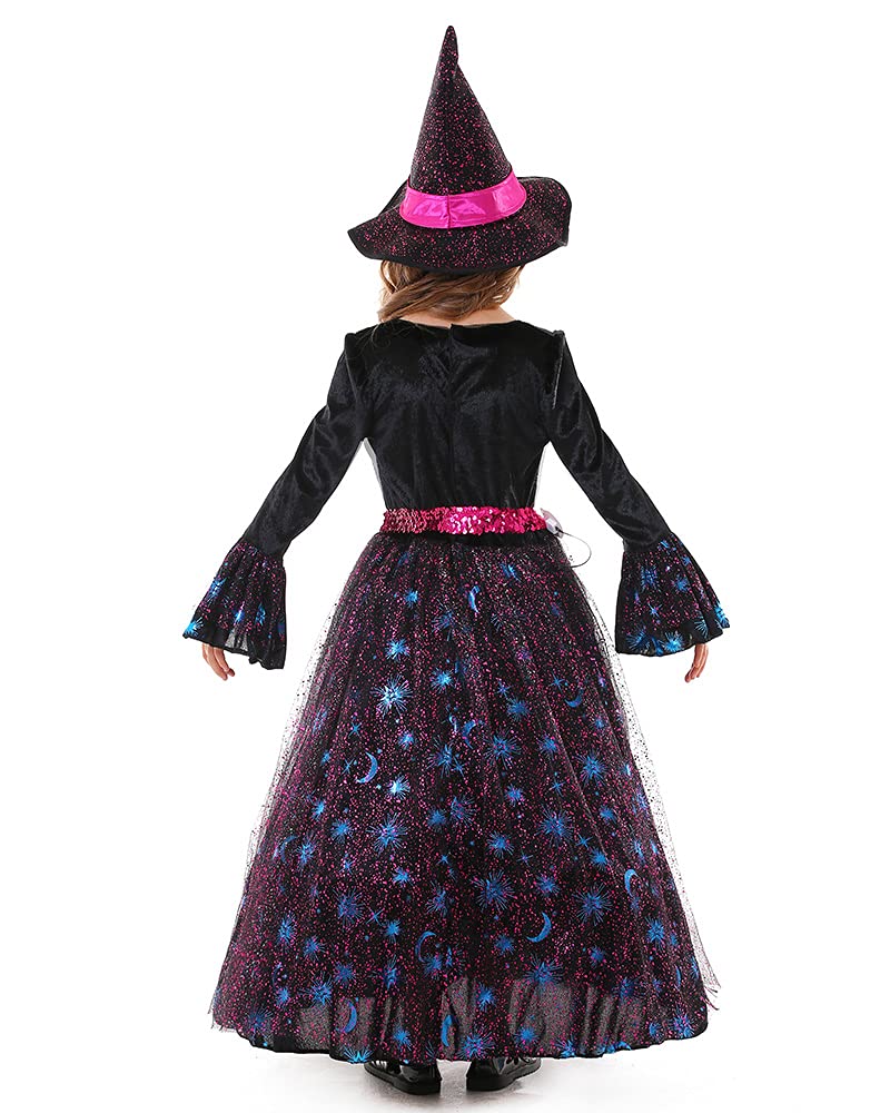 Seasons Girls Light Up Deluxe Moonlight Witch Costume (S(4-6))