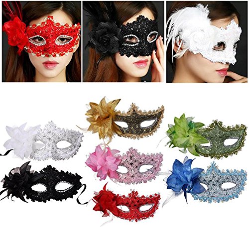 Masquerade Mask for Women Venetian Masks Christmas Women Flower Half-face Masks Eye mask Cosplay Lace mask