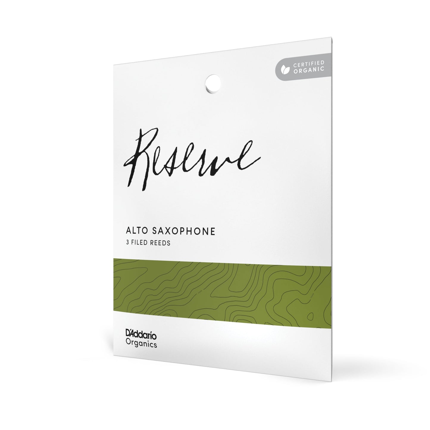 DAddario Organic Reserve Alto Saxophone Reeds - Sax Reeds - Individually Sealed - 3.0 Strength, 3 Pack