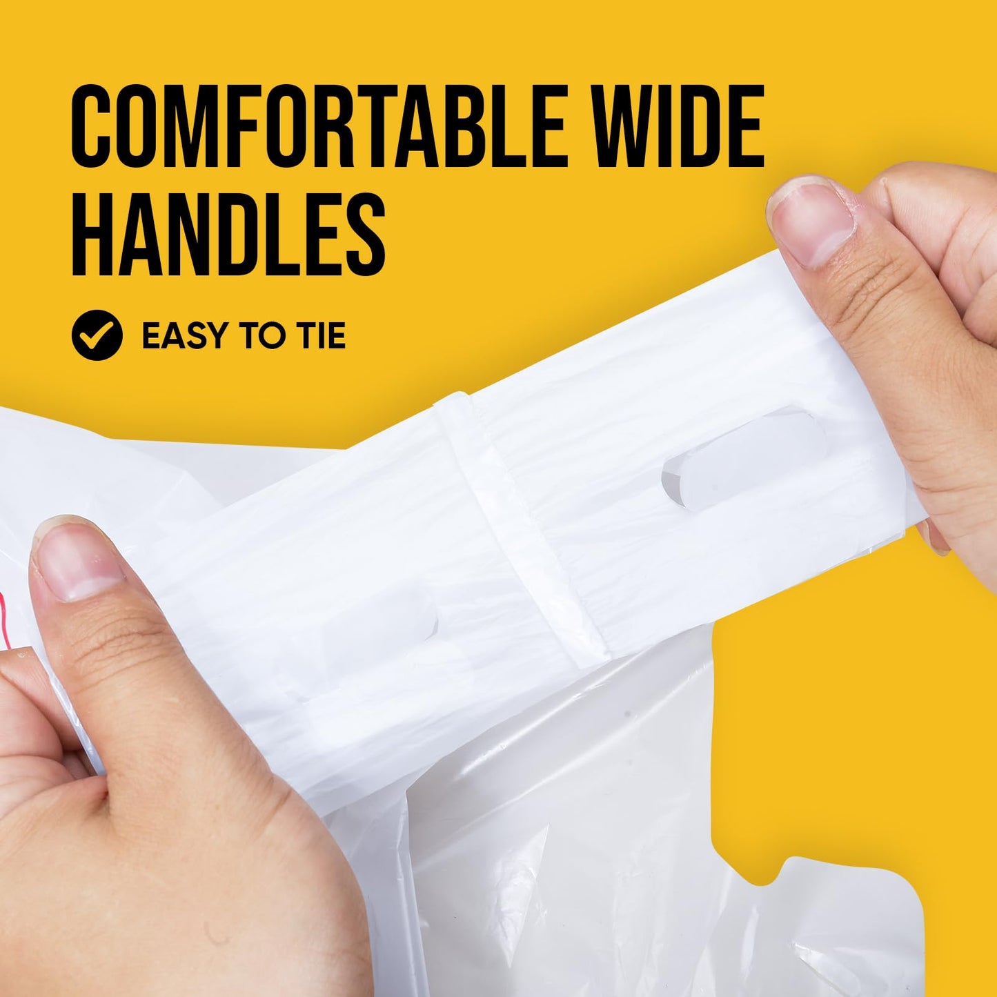SheerDelight Plastic Bags, 300 Count Thank You Bags, Plastic Bags With Handles For Shopping, Grocery, Plastic Bag For Small Business (11"x 6"x 21"), Recyclable T Shirt Bags, White Plastic Bag