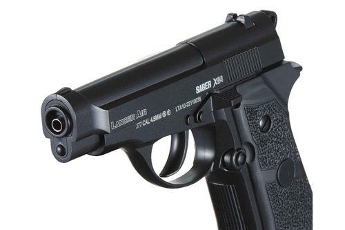Lancer Tactical Air Pistol Saber X84 Full Metal CO2 Airgun Pistol-480 FPS w/High Pressure 12 Gram CO2- Pack of 5