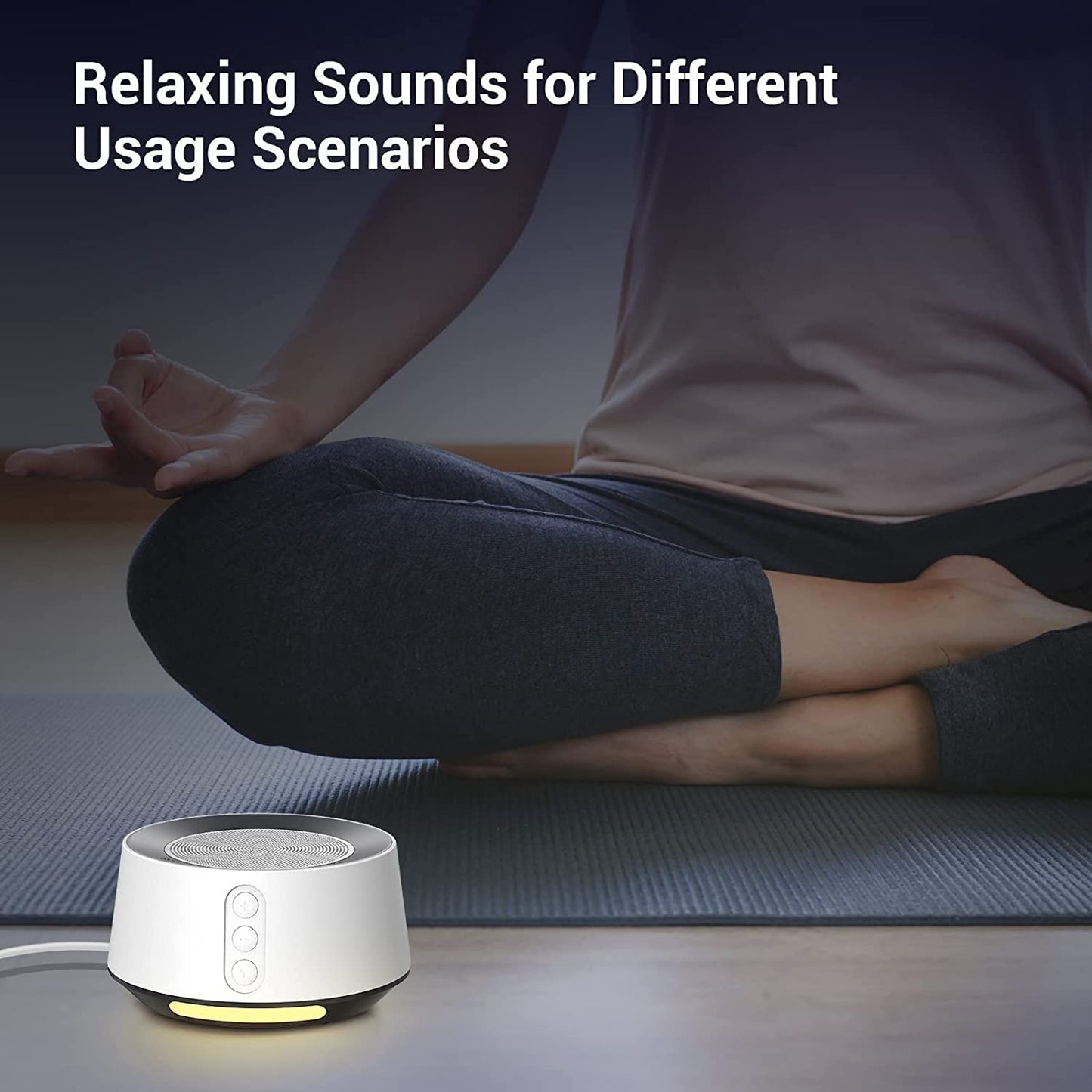 BGOVERSS White Noise Sound Machine with 20 Soothing Sounds, 10 Colors Night Light Sleep Machines Home Office Travel, 5 Timers and Memory Feature Sound Machine for Nursery Baby Kids Adults (White)