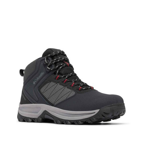 Columbia Mens Transverse Waterproof Hiking Boot, Black/Mountain Red, 9.5