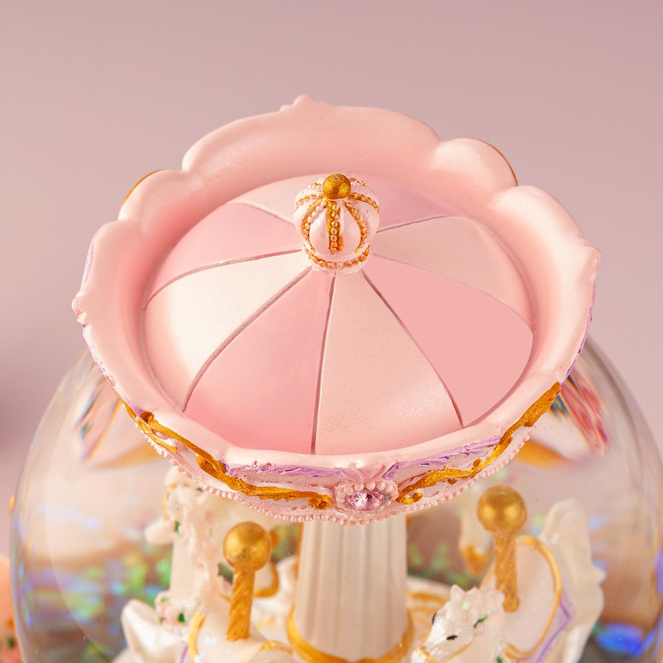 You are My Sunshine Snow Globe Music Box Daughter Birthday Gifts for Women Girls Friend Sister, Christmas Xmas Valentine Snow Globe Granddaughter Carousel Horse Music Box Gifts