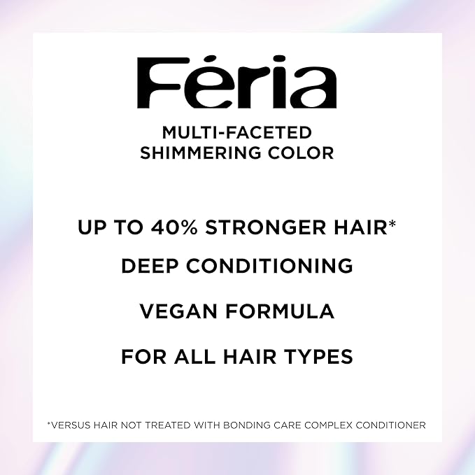 L’Oreal Paris Feria Multi-Faceted Shimmering Permanent Hair Color, Smokey Silver, Pack of 2 Hair Dye Kit