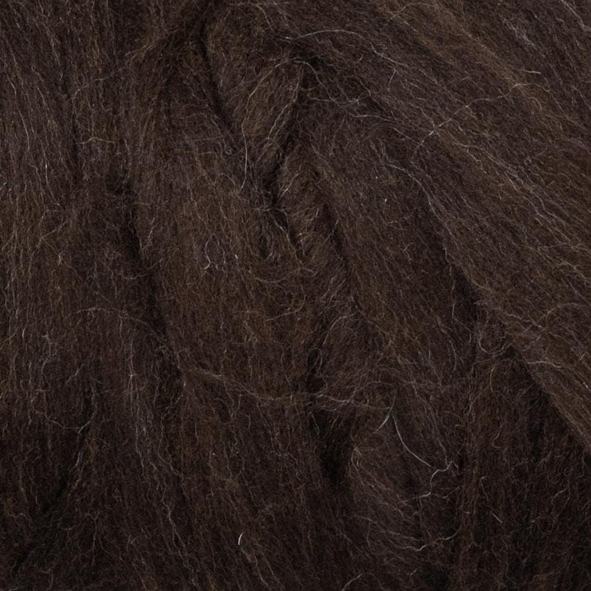 Natural Wool Bulk roving, 1 lb. Best Wool for Spinning, arm Knitting, Felting, Chunky Blankets and Tapestry. Natural Colors, un-Dyed. (Dark Chocolate, 1 lb)