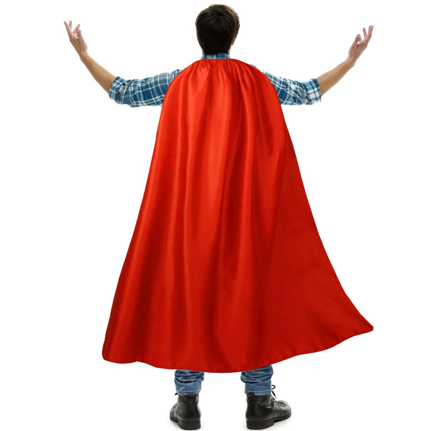 Dajiahao Adult Superhero Capes and Masks - Halloween Capes Party Dress Up Superhero Costume Superhero Party Capes（Red-L）