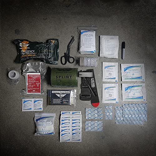 EVERLIT Emergency Trauma Kit, CAT GEN-7 Tourniquet 36" Splint, Military Combat Tactical IFAK for Critical Wounds First Ai...