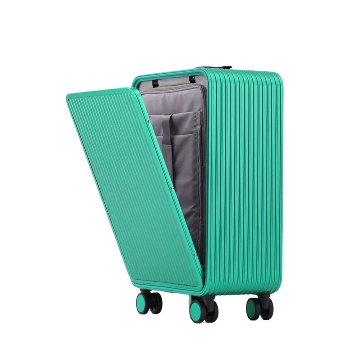 MUdson Trunk Suitcase 17" 20" 24 Inch Men's All Aluminum Magnesium Alloy Trolley Case Front Opening Boarding Box Rolling Luggage Durable (Color : NO-3, Size : 20")