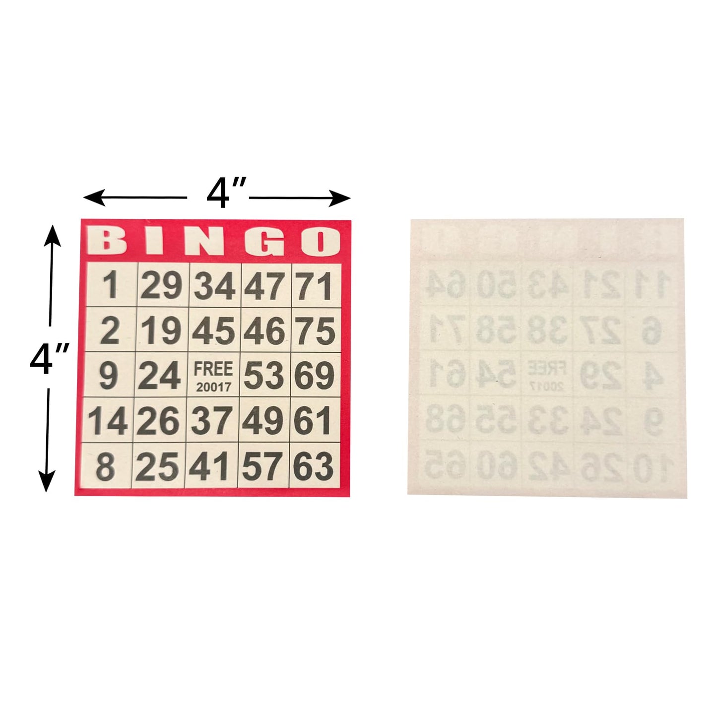 JUNWRROW Bingo Paper Game Cards - 1000 Sheets (100 Books of 10 Colors) - 4"x4" Disposable Cards- Ideal for Seniors, Family Game Night, Large Groups,Classroom Activities