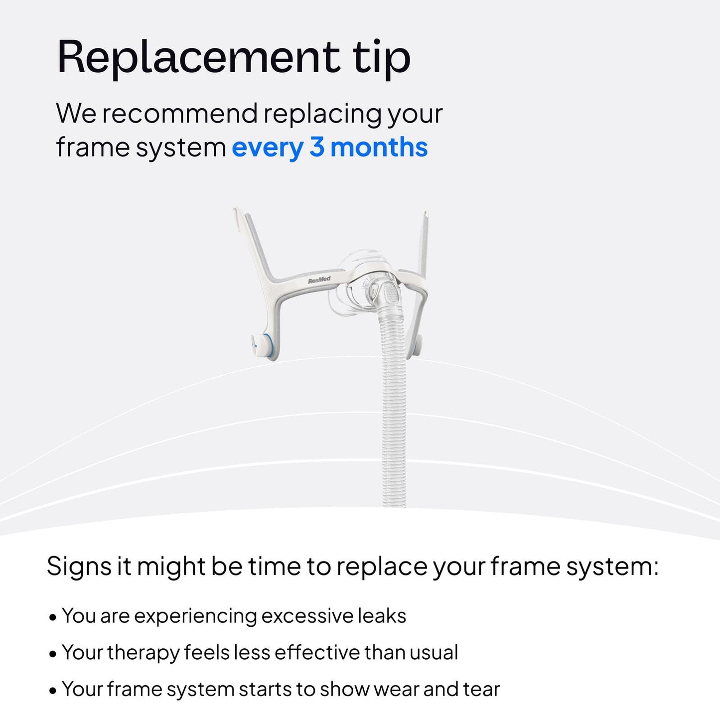 Resmed AirFit N20 Frame System - for Nasal CPAP Mask - Replacement CPAP Accessories - Without Headgear - Large