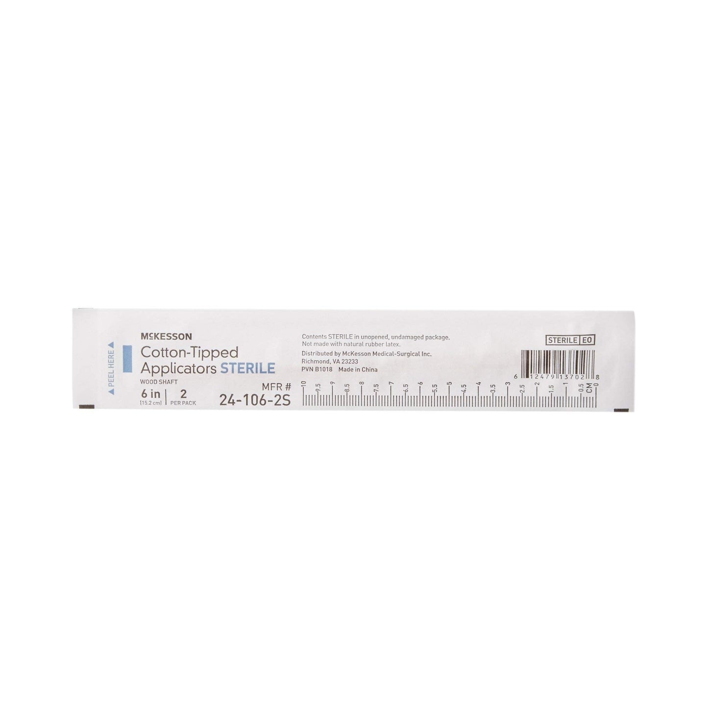 McKesson Sterile Cotton Tipped Applicators, 6 Inch, Box of 200 – Medical Cotton Swabs for Wound Care, Cleaning, and Application, Wooden Shaft, Disposable