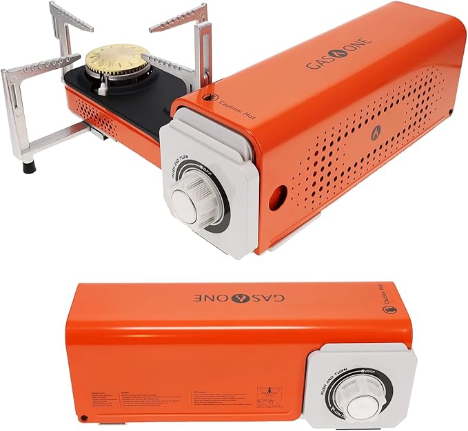 Gas One GS-8300 - Camp Stove Compact Butane Stove with Carrying Case - Foldable Portable Stove