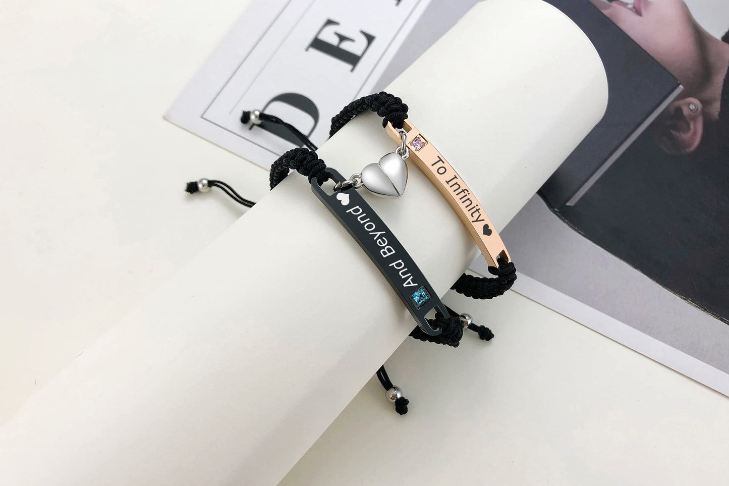 MEALGUET to Infinity and Beyond Couple Bracelet,Hand Braided Couple Bracelets Set Mutual Attraction Relationship Bracelet Person