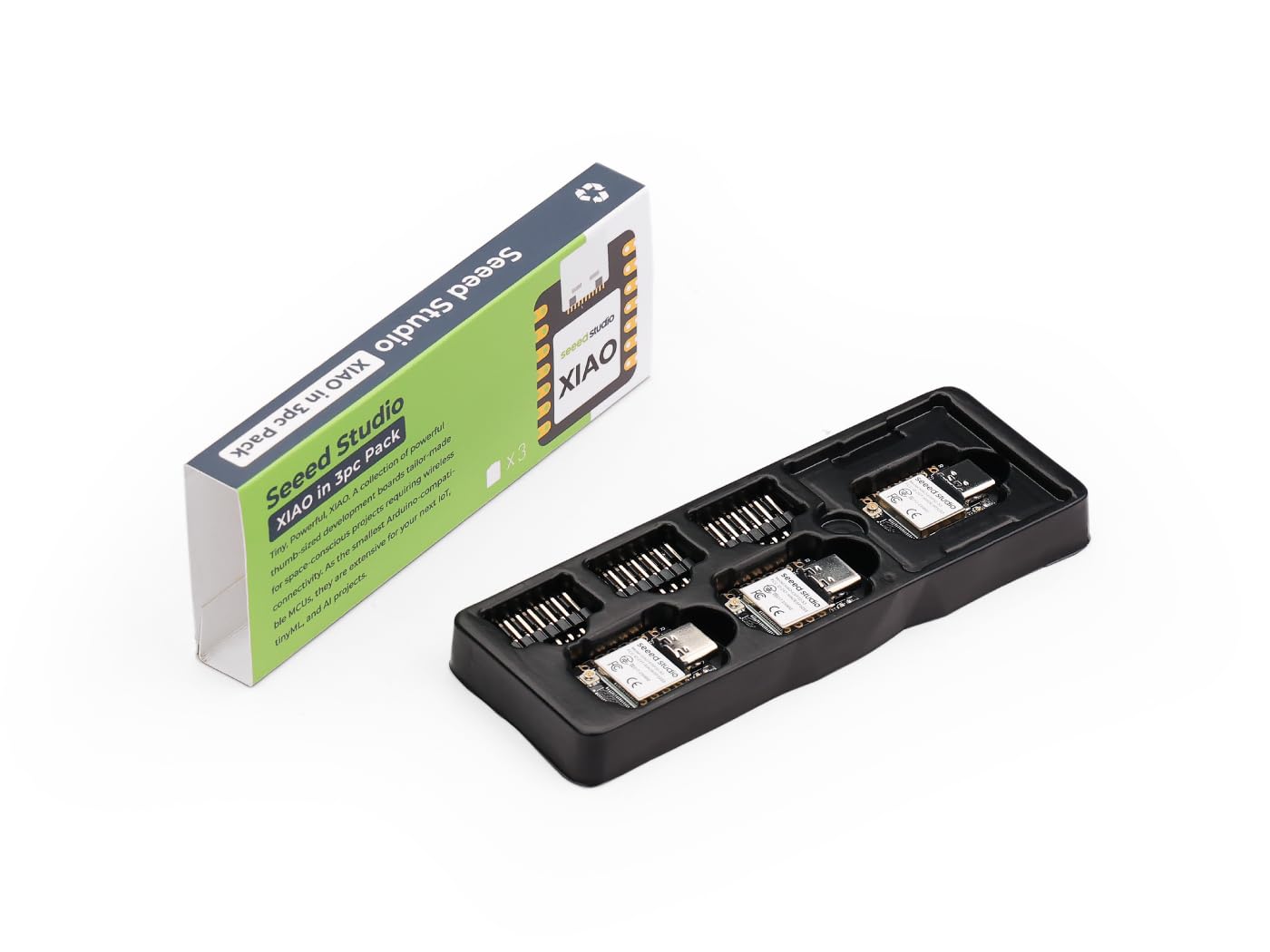 XIAO ESP32S3 3PCS Pack- 2.4GHz WiFi, BLE 5.0, 8MB PSRAM, 8MB Flash, Dual-core, Battery Charge Supported, Power Efficiency and Rich Interface, Ideal for Smart Homes, IoT, Wearable Devices, Robotics.