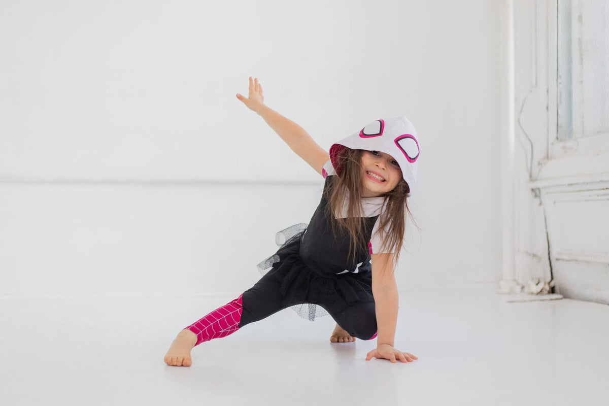 Spider-Man Spider-Gwen Ghost Spider Little Girls Cosplay T-Shirt and Leggings 6