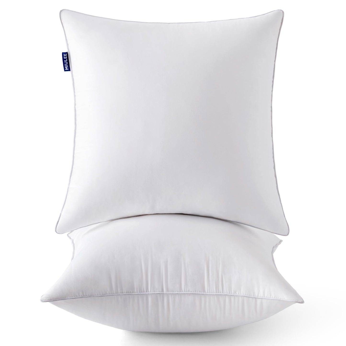 MIULEE 20 x 20 Pillow Inserts (Set of 2) -Throw Pillows for Couch Sofa with 100% Cotton Covers