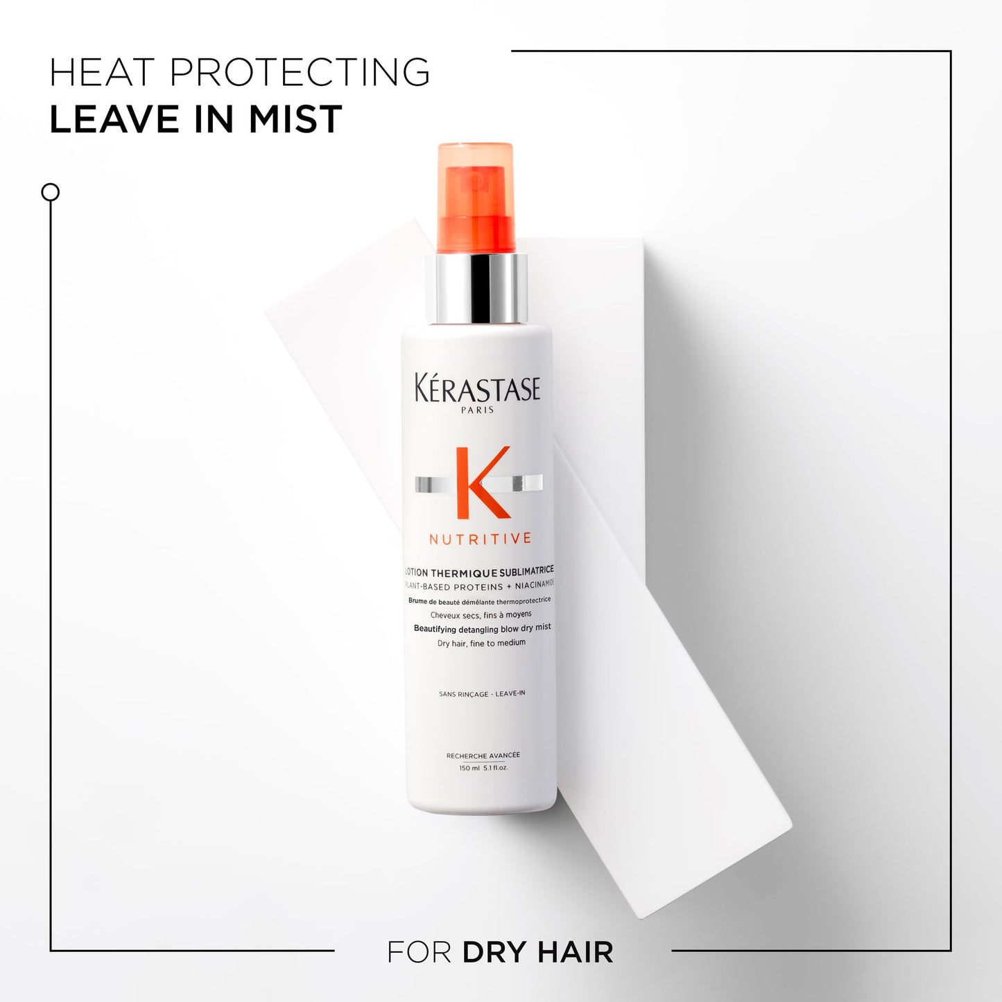 KERASTASE Nutritive Lotion Thermique Sublimatrice, Nourishing Heat Protecting Spray for Fine to Medium Dry Hair, Detangling and