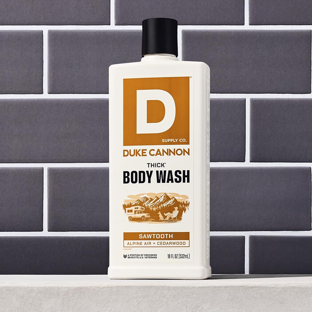 Duke Cannon Supply Co. Mens THICK Body Wash - Free of Sulfate, Paraben, & Phthalates Leaving Skin Soft and Hydrated - High Visco