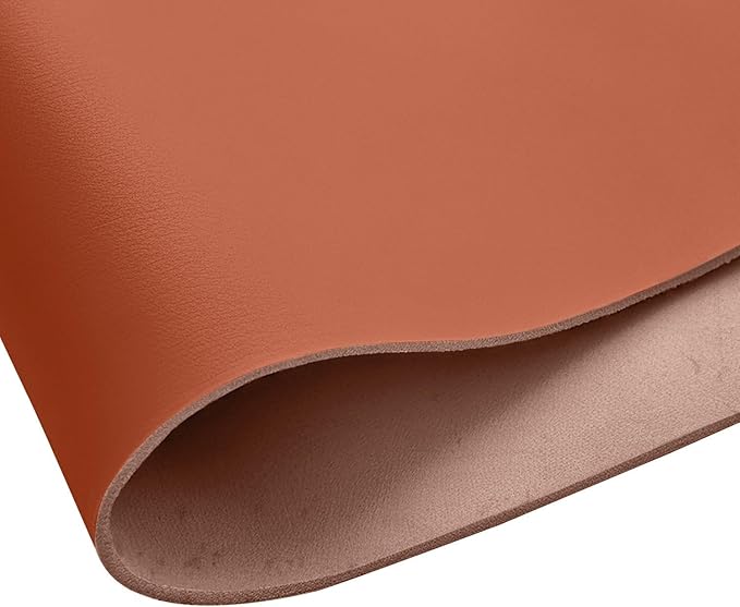Tooling Leather Full Grain Sheets Genuine Cowhide Leather 1.8mm-2.0mm Thick Square Piece for Sewing Hobby, Crafting Leather Work Cognac 6"x6"