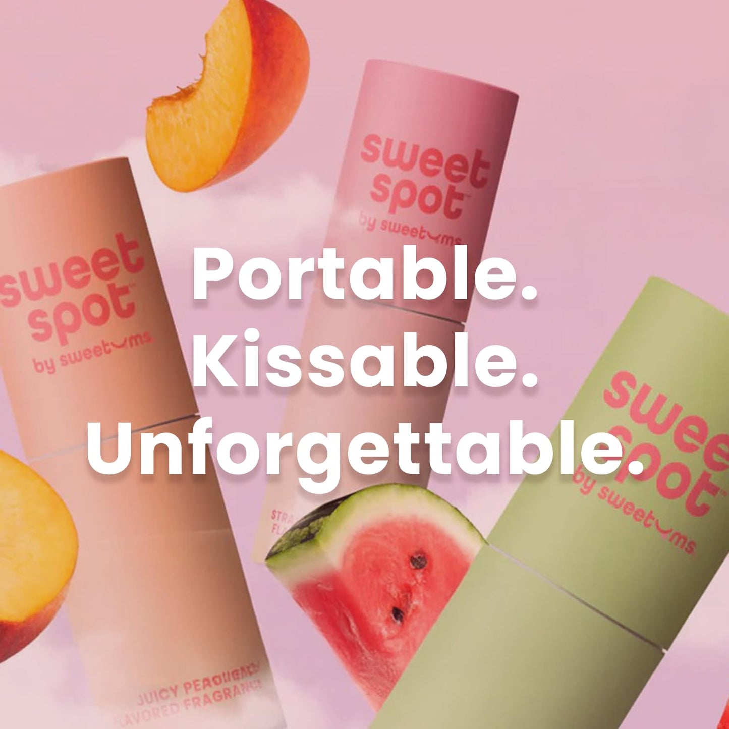 SweetSpot Flavored Solid Perfume Stick, Portable Travel Perfumes for Women, Long Lasting Fragrances, Non Sticky Formula, Natural Ingredients, Fragrance Stick (Strawberries and Cream)