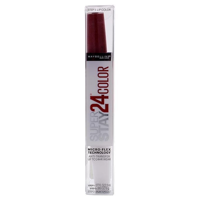 MAYBELLINE Super Stay 24, 2-Step Liquid Lipstick Makeup, Long Lasting Highly Pigmented Color with Moisturizing Balm, Timeless Rose, Pink, 1 Count (Pack of 2)
