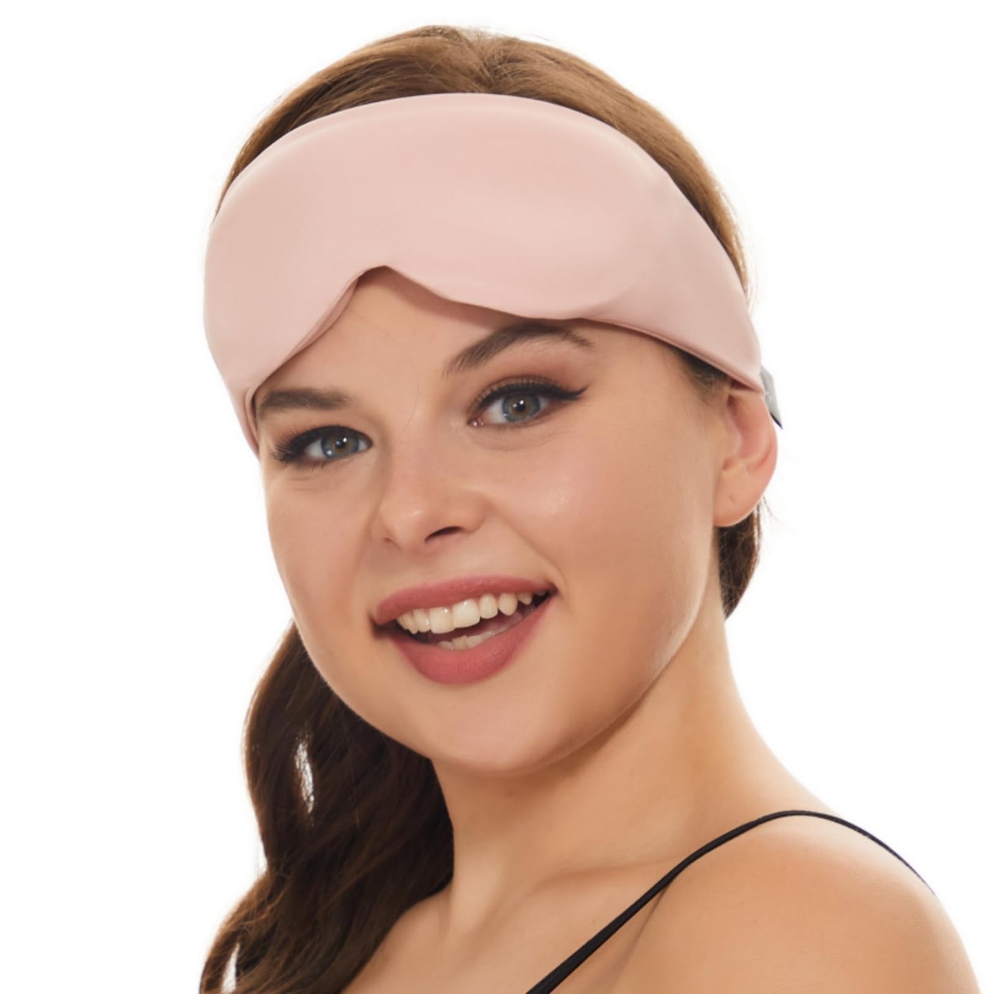 ALASKA BEAR Sleep Mask for Side Sleepers Patented Design, Cup-Shaped and Extra-Soft, 100 Blackout Eye Mask Shades Cover for Men and Women Home or Travel, Machine Washable, Pink