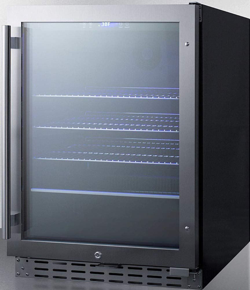Summit 24” Beverage Center, 4.2 cu.ft. Capacity, ADA Compliant, Stainless Steel & Glass- ALBV2466