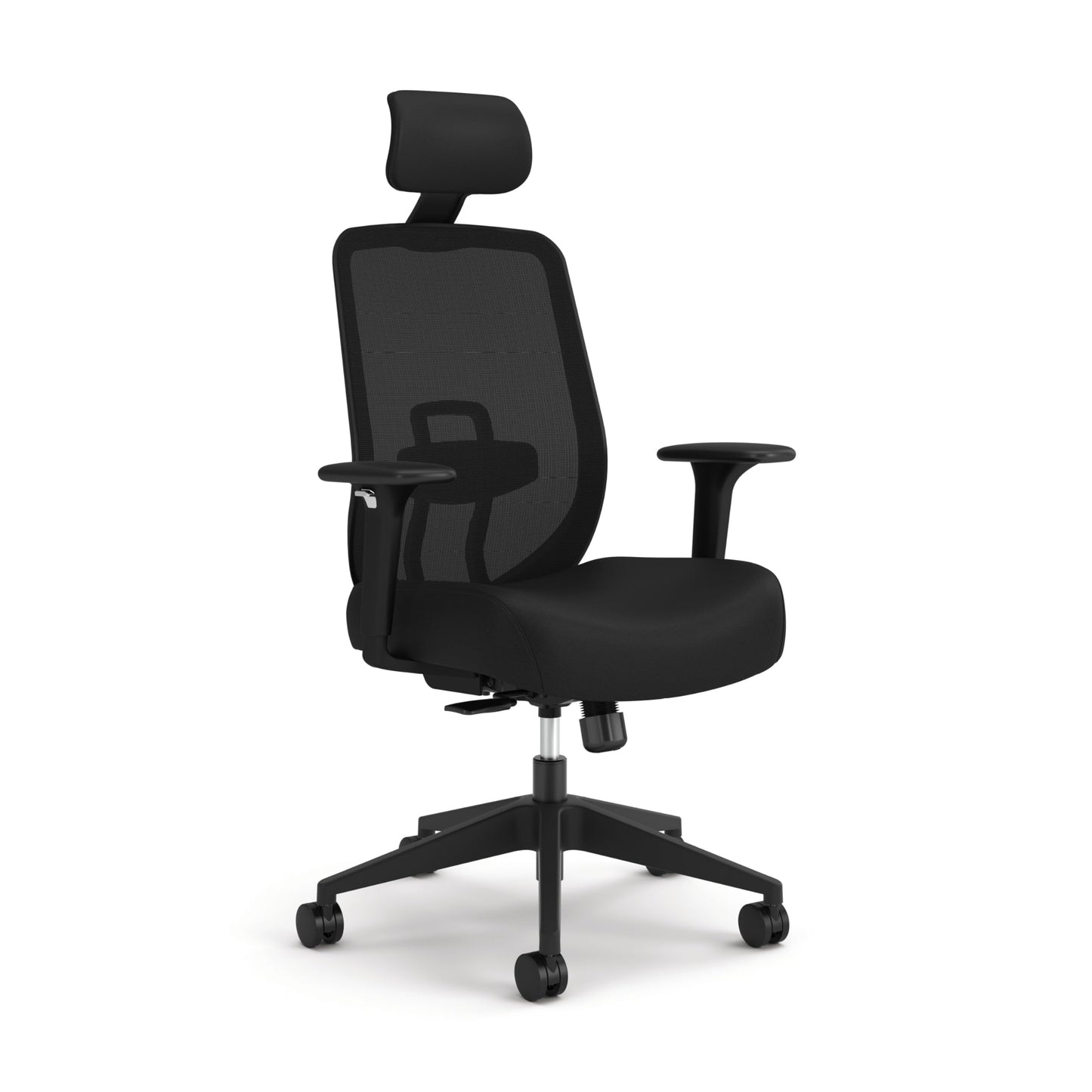 HON Altern Ergonomic Office Chair with Headrest, Arms, Wheels, Foam Cushion Seat, Mid Back Home Office Desk Chair Comfy, Height Adjustable Arms, Synchro-Tilt, Seat-Slide, Black