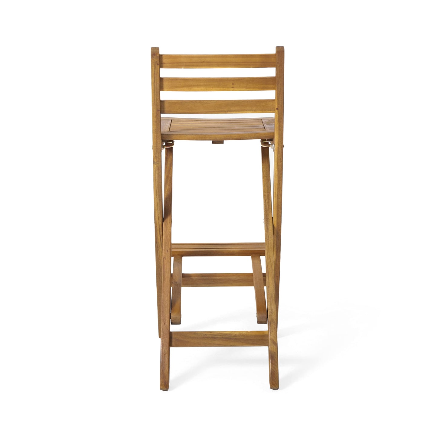 Christopher Knight Home Tundra Outdoor Foldable Wood Barstool Set, 2-Pcs Set, Natural